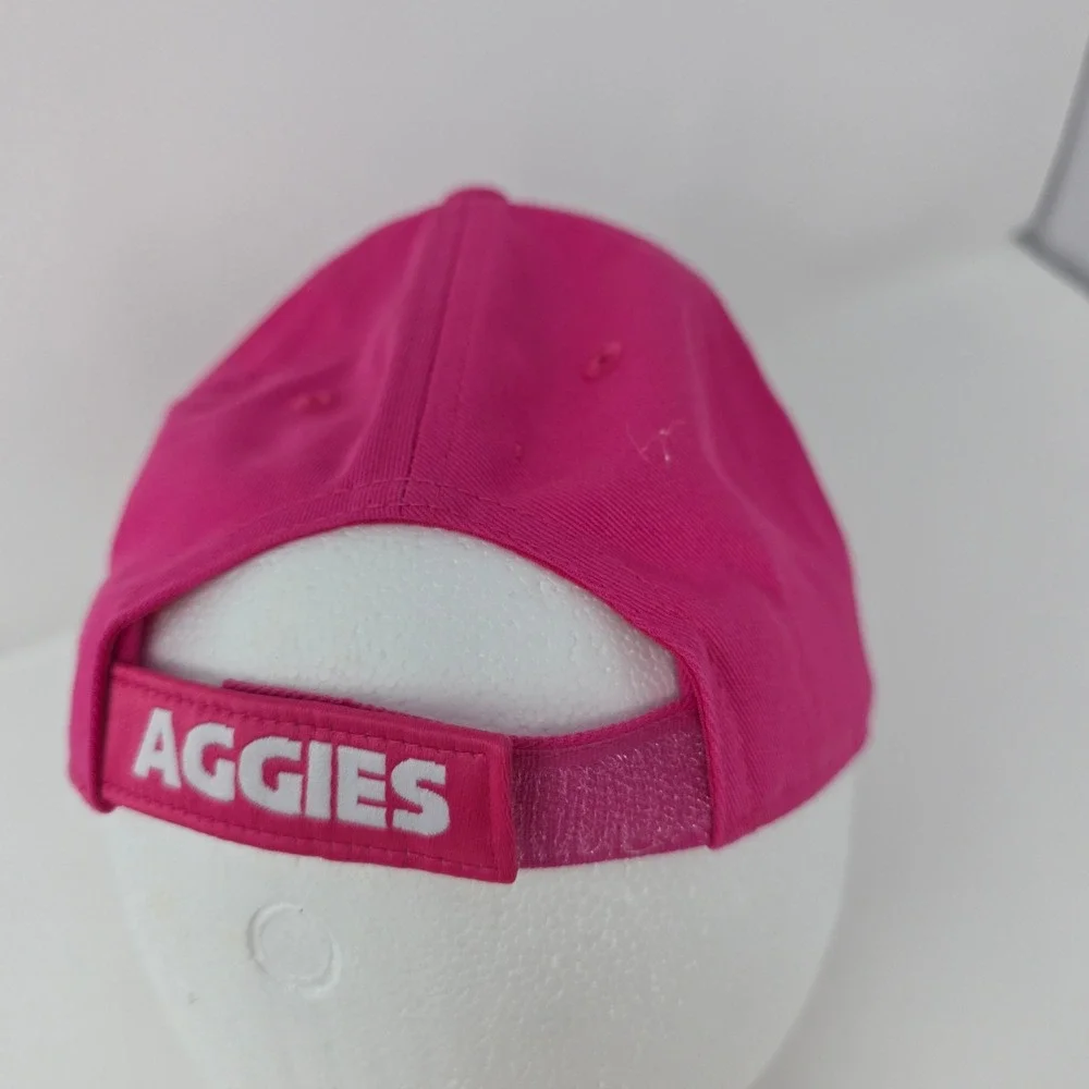 Adidas Texas A&M Aggies Hat Youth Girls Pink Cotton Adjustable Cap NCAA Logo
